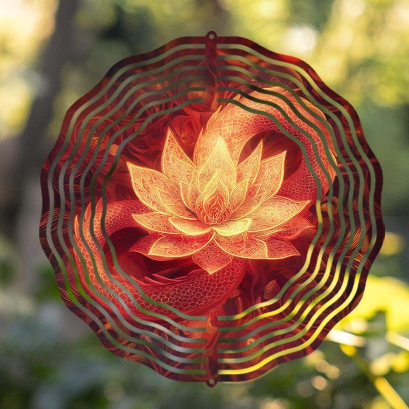 CIFbuy Chuông gió Mandala Spinner Trang trí sân vườn ngoài trời Treo trang trí cho sân nhà