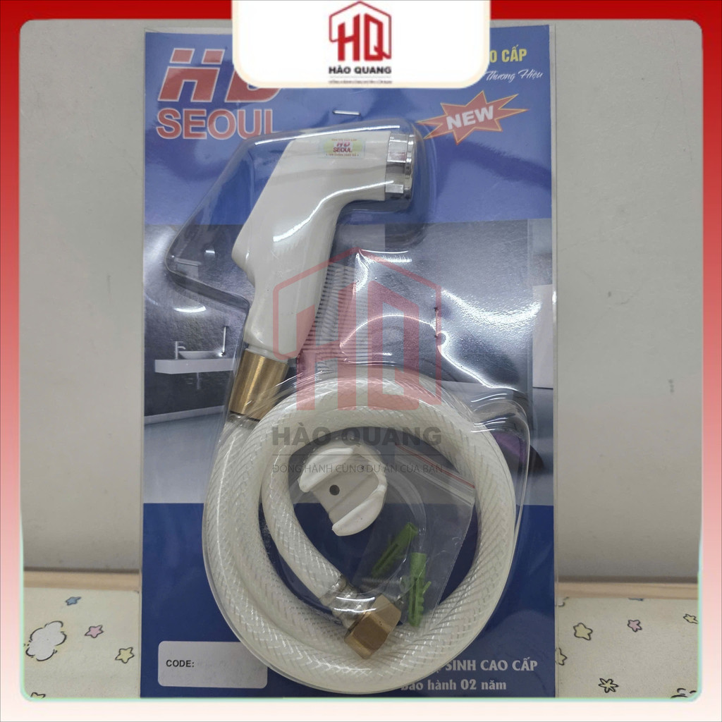 Bộ Xịt Vệ Sinh Cao Cấp (BXVS5) – Tay Xịt Nhà Vệ Sinh Kèm Dây Chịu Áp, Đầy Đủ Phụ Kiện