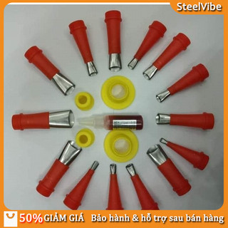 Vòi đi keo silicon inox 18/16 chi tiết, Bộ Đầu/Vòi Đi Keo (Silicon), Đầu Bơm Keo, Dùng Cho Súng Bắn Keo