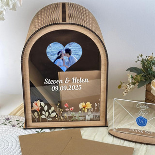 Hộp Thả Lời Chúc Đám Cưới, Sự Kiện, Sinh Nhật - Nghi Thức Cưới In Theo Yêu Cầu -Woodora