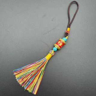 Mặt dây chuyền ô tô Phong cách Tây Tạng Đồ trang trí xe hơi Tua Rua Đồ trang trí Túi nội thất Chìa khóa Khu vực treo Quà tặng Văn hóa Phật giáo S6G4