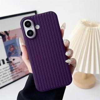 Sáng Tạo Mới Họa Tiết Dệt Kim Da Lỏng Thích Hợp Cho iPhone 17 ProMax Ốp Điện Thoại Apple 16 Bảo Vệ Mềm CoverV