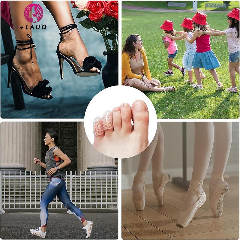 Springevenstar 2-100 Chiếc Silicone Chống Trầy Xước Ngón Chân Gel Thoáng Khí Mũi Mũ Có Chăm Sóc Bàn Chân Đầu Ngón Tay Độ Đàn Hồi Ngăn Ngừa Vỉ Springevenstar