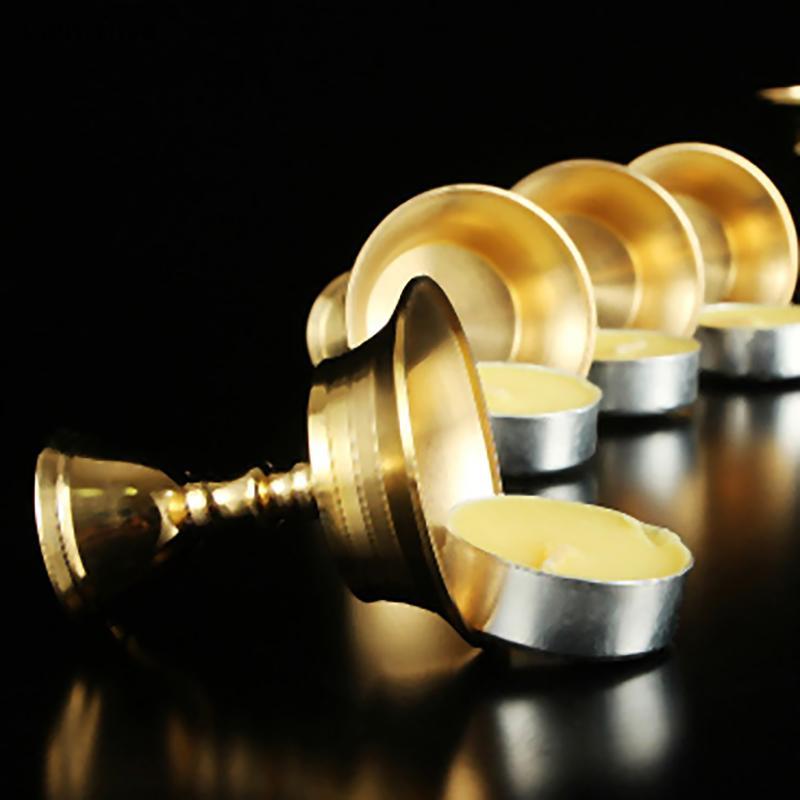 [LightHive] 1 Chân Đế Nến Đồng Bơ Đèn Dài Candlesti Đặt Nến Đồng Cốc Trang Trí Nhà (TH)