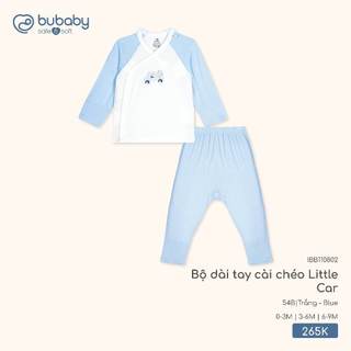 Bubaby IBB110802, SBB1108BG  Bộ dài tay cài chéo  Little Car 🔅 cho béT1.3