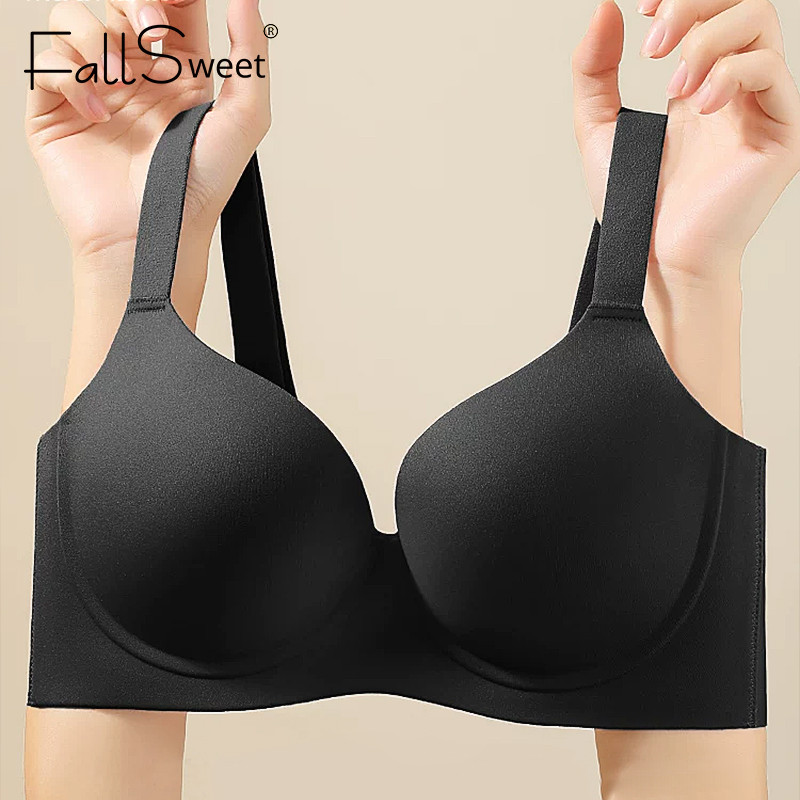FallSweet 2 Chiếc Bigsize Liền Mạch Áo Ngực Cho Nữ Có Vòng Thép Đẩy Lên Brassiere Chống Chảy xệ Điều Khiển Đồ Lót