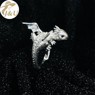 Nhẫn Điều Chỉnh Phong Cách Punk Vintage with Dáng Rồng Dễ Thương - Thích Hợp Nam và Nữ