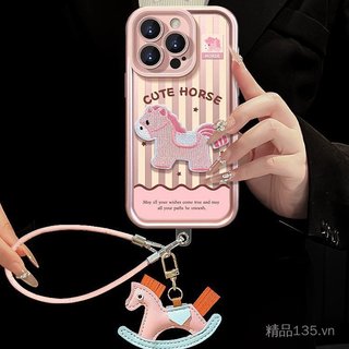 Thêu Pony Dây Thích Hợp Cho 17promax Vỏ Điện Thoại iphone15 Nữ Mới 16 Dễ Thương Chống Sốc 14