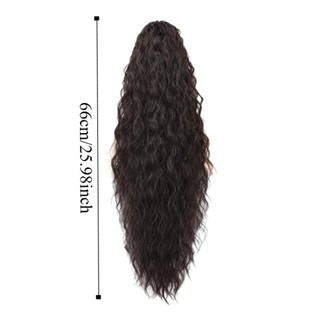 SERENE Tóc đuôi ngựa nối dài xoăn dài, kẹp trong, tổng hợp, kết cấu tự nhiên, phụ kiện tóc