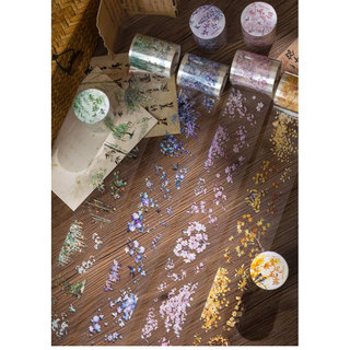 JIANWU Thanh Lịch Nhánh Chuỗi Dòng Vintage Hoa Lá Phong Cảnh Chất Liệu Cắt Băng PET Sáng Tạo DIY Tạp Chí Văn Phòng Phẩm