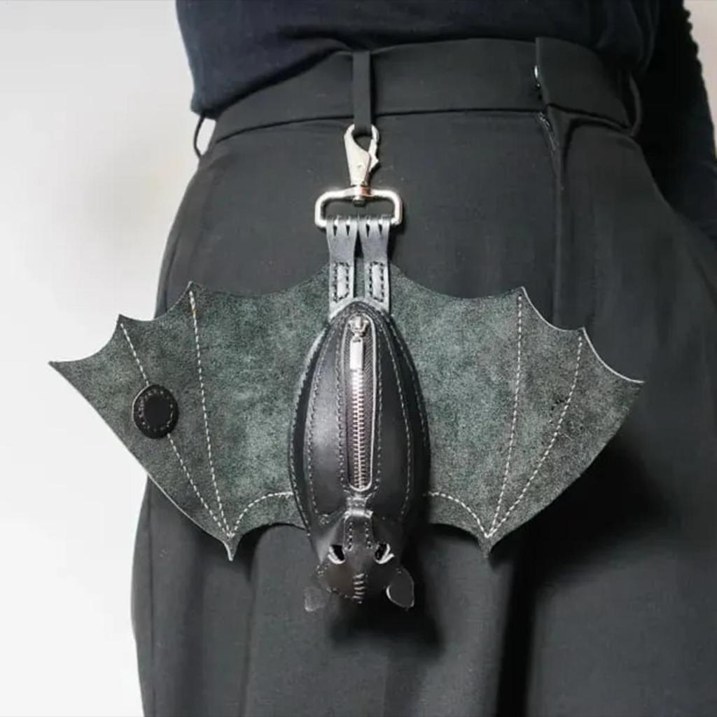 Ví Đựng Tiền Xu Da PU Gothic Hình Bát Ví Móc Khóa Thay Đổi Ví Có Đôi Cánh Có Thể Gập Lại Thực Tế Bát Quà Tặng saixit2vn