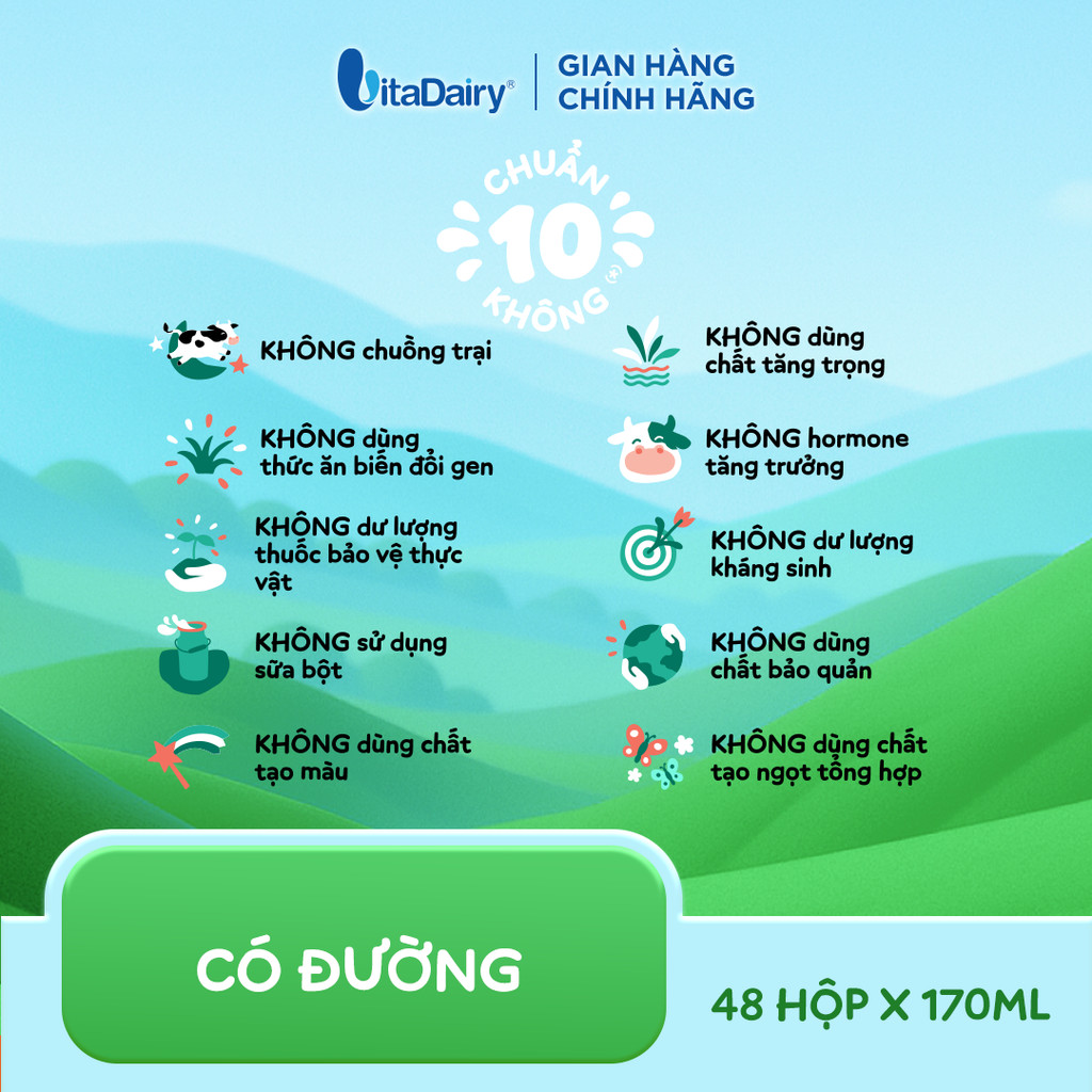 [COMBO 2 THÙNG 24 HỘP] Sữa tươi tiệt trùng Moozi có đường/ít đường 180ml - Thơm ngon dễ uống, Bổ sung năng lượng