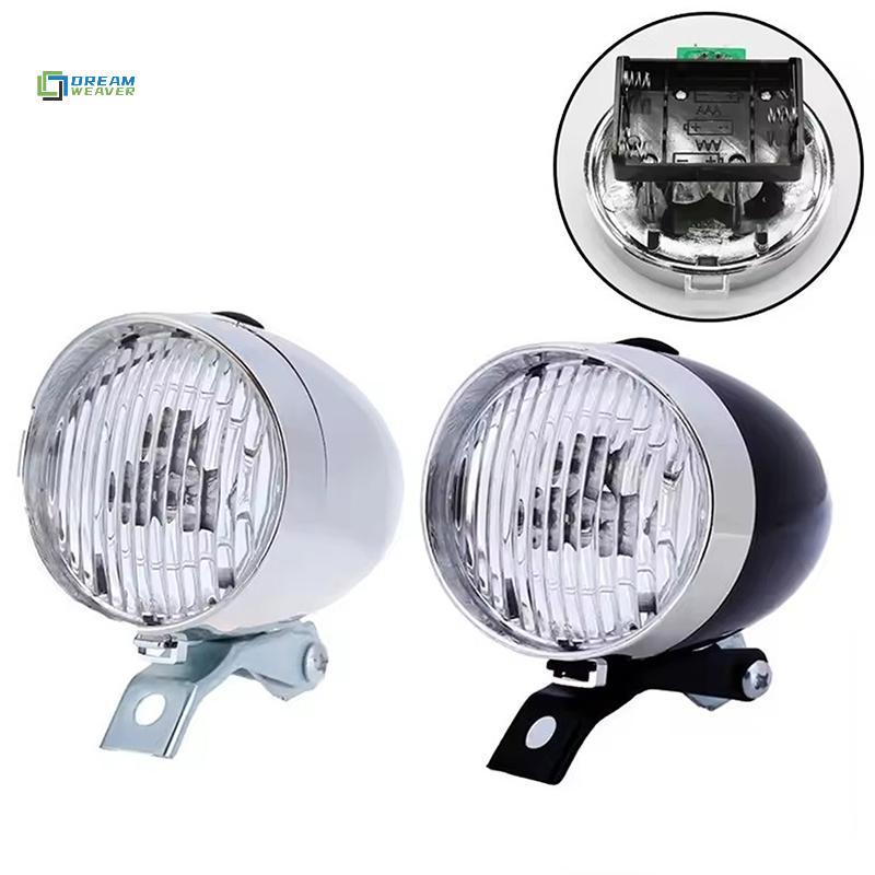Đèn pha cổ điển cho xe đạp - Vỏ ABS, 3 đèn LED - Thích hợp đi đêm