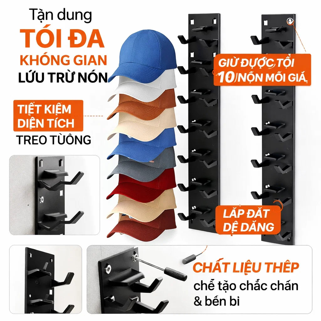 ⚡COD⚡Kệ để mũ bóng chày / Kệ lưu trữ đa năng / Kệ lưu trữ gia đình / Kệ để mũ bóng chày/Kệ trưng bày mũ bóng chày/tủ quần áo trong trung tâm mua sắm/kệ sắt để đồ đa năng