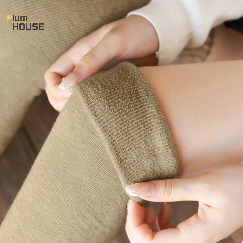 Bốt over-the-knee màu trơn PlumHouse với lông cừu dày, giữ ấm tốt cho mùa đông