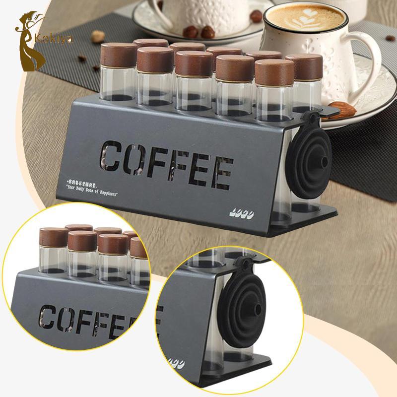 Ống bảo quản hạt cà phê liều đơn Lọ thủy tinh cho quán Bar bán lẻ Cafe