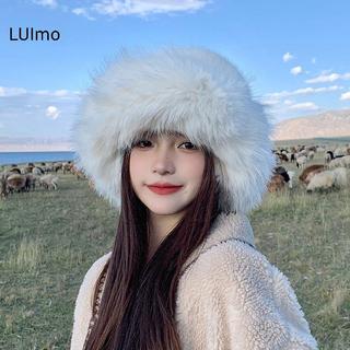 Mũ lông cừu cho nữ, lót ấm áp, chất liệu lông tơ người cá