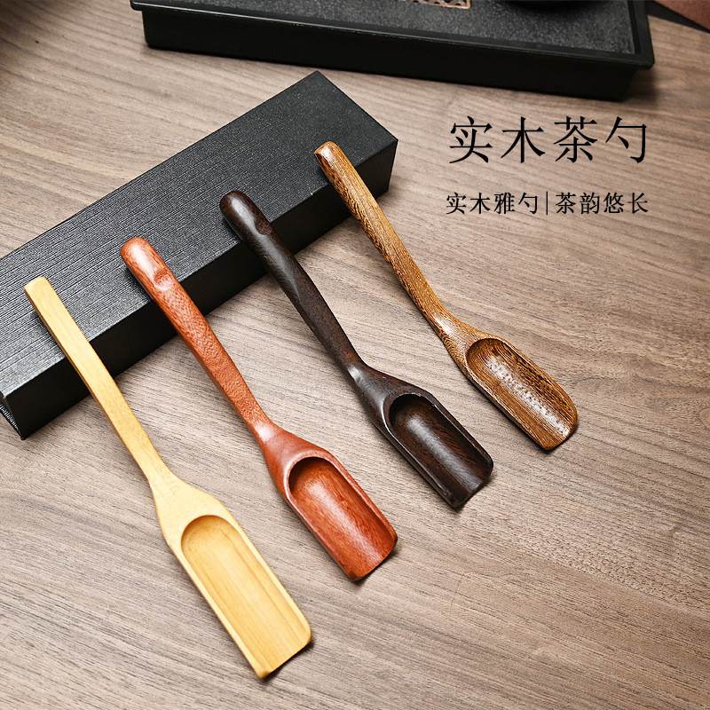 Dụng cụ xúc trà, muỗng thìa xúc trà bằng tre già