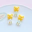 Set charm gắn dép : Set gấu vàng kute - Tone màu vàng dễ thương