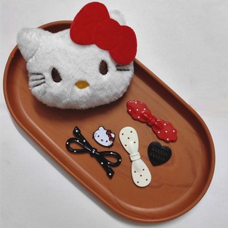 Set charm đầu mèo HELLO KITTY  bằng vải -Charm Gắn Dép DIY Phong Cách Kawaii, Phụ Kiện Trang Trí Dép - 7 SET TÙY CHỌN