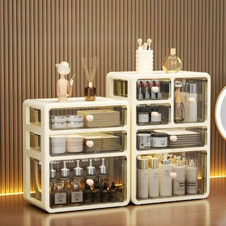 Kệ Đựng Mỹ Phẩm Để Bàn Chống Bụi, Tủ Đựng Đồ Skincare, Nước Hoa Bằng Acrylic Trong Suốt Nhiều Tầng Sang Trọng