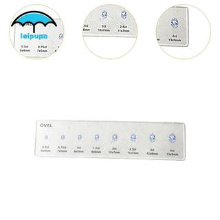 Hướng dẫn đo kích thước kim cương di động bằng Acrylic trong suốt 20 X 5 Cm, Công cụ so sánh kích thước và hình dạng kim cương cho trang sức