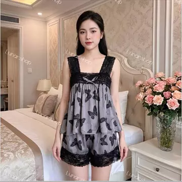 [Có Bigsize] Set đồ bộ Lụa Gấm Ren thời trang dành cho nữ freesize, đồ ngủ nữ, set đồ nữ đẹp.