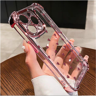 Ốp Lưng Cho Samsung Galaxy S26 Edge S24 S25 Ultra S23 Plus S24FE S25FE Little Love Heart Mạ Mềm Chống Sốc Trong Suốt Dễ Thương