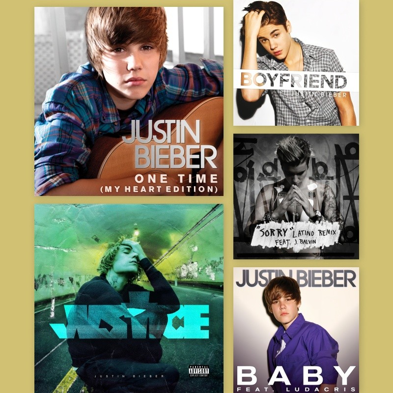 Justin Bieber Bìa Album Canvas Poster Nghệ Thuật Treo Tường Không Khung Cho Phòng Ký Túc Xá Trang Trí Nhà