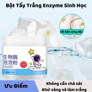 【COD】Bột tẩy trắng enzyme mới, tập trung xử lý vết ố vàng ở cổ áo, tay áo và nách, nâng cao rõ rệt hiệu quả làm trắng.