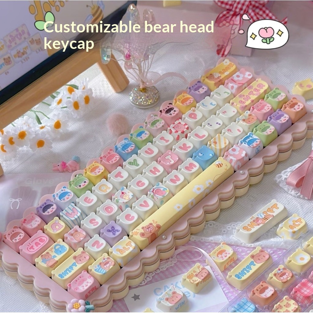 Keycap Gấu Dễ Thương PBT Cho Bàn Phím Cơ | KCAP - World of keycaps