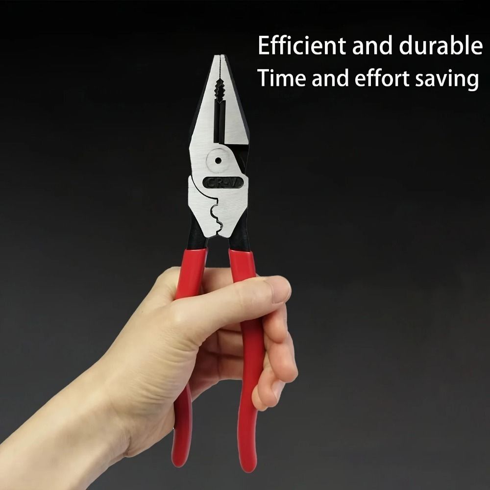 HOBBYIN 1 Cái Kìm Dây, Dụng cụ thợ điện dây thép đa chức năng, Tiết kiệm nhân công 7 / 8 / 9 inch có tay cầm chống trượt Kìm miệng phẳng cho thợ điện