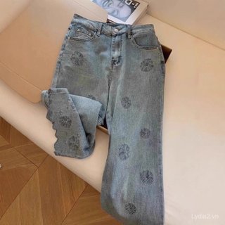 Quần Jean Thêu Hoa Classic Plus Size - Lưng Cao Ôm Chân, Mùa Hè Siêu Phù Hợp