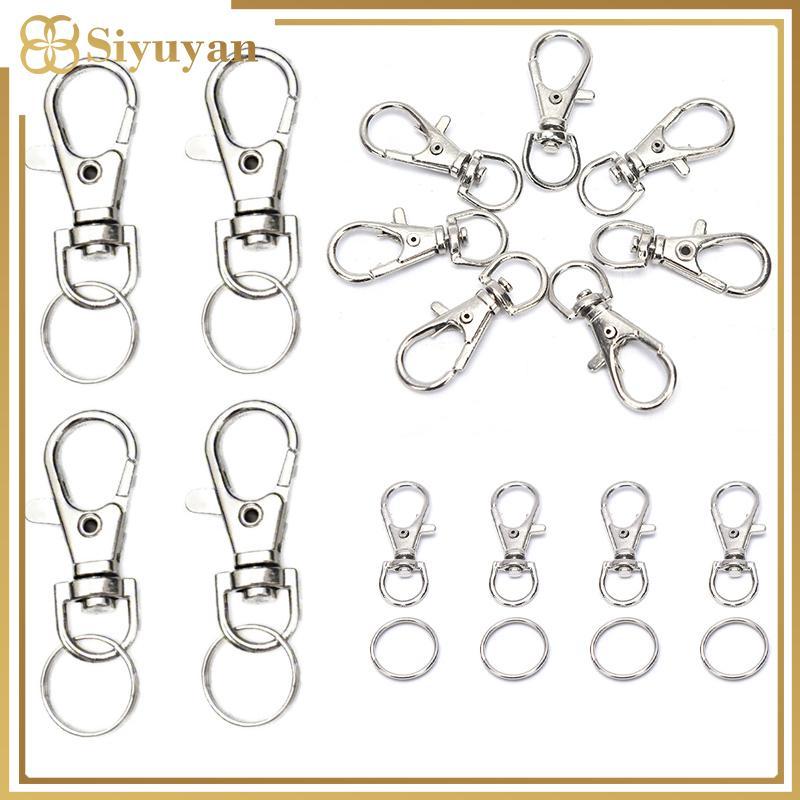 Siyuyan 50 Chiếc Kẹp Móc Kim Loại Hình Tôm Hùm Có Vòng Chìa Khóa
