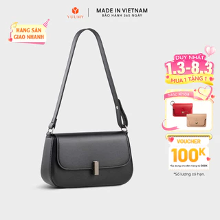 Túi Yuumy (Thời trang nữ phối khóa kim loại size 24 - Túi đeo vai da Seasand YN263)