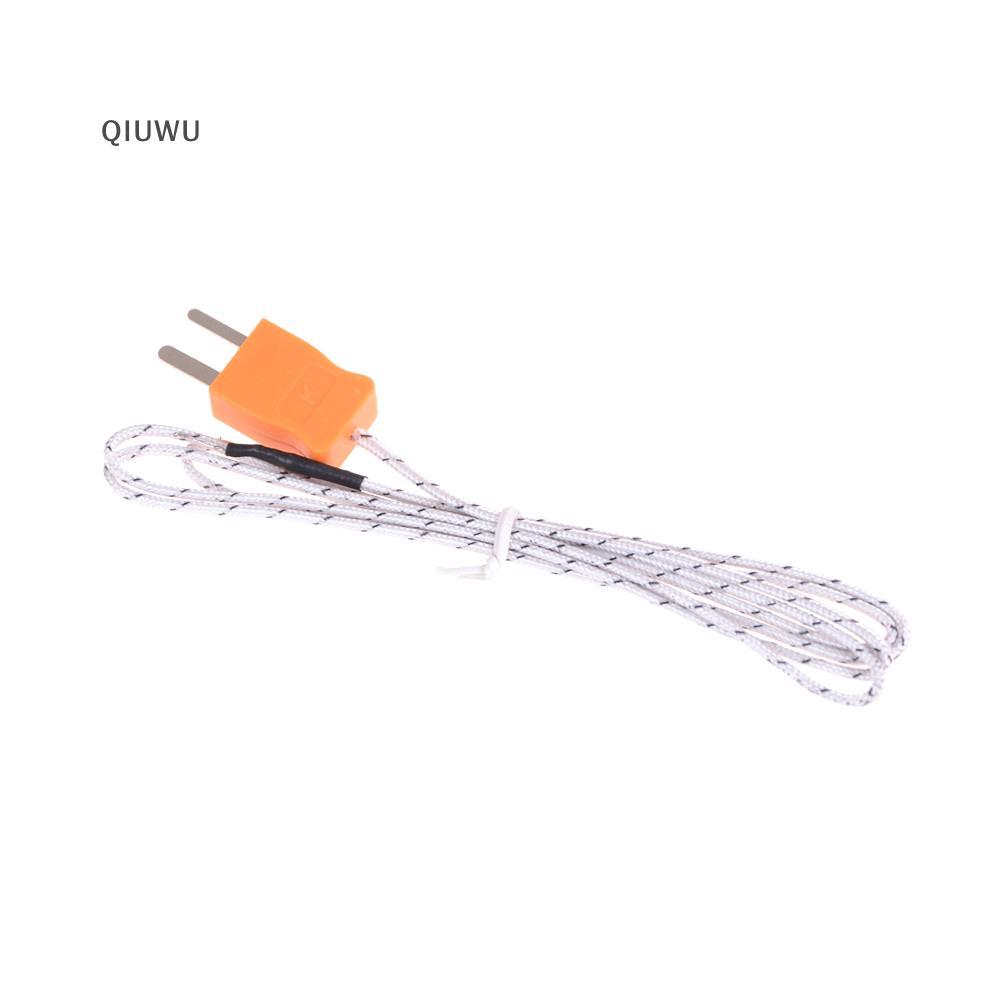 Cảm biến đầu dò cặp nhiệt điện loại QIUWU 1M K cho nhiệt kế kỹ thuật số Nhiệt độ loạiK.