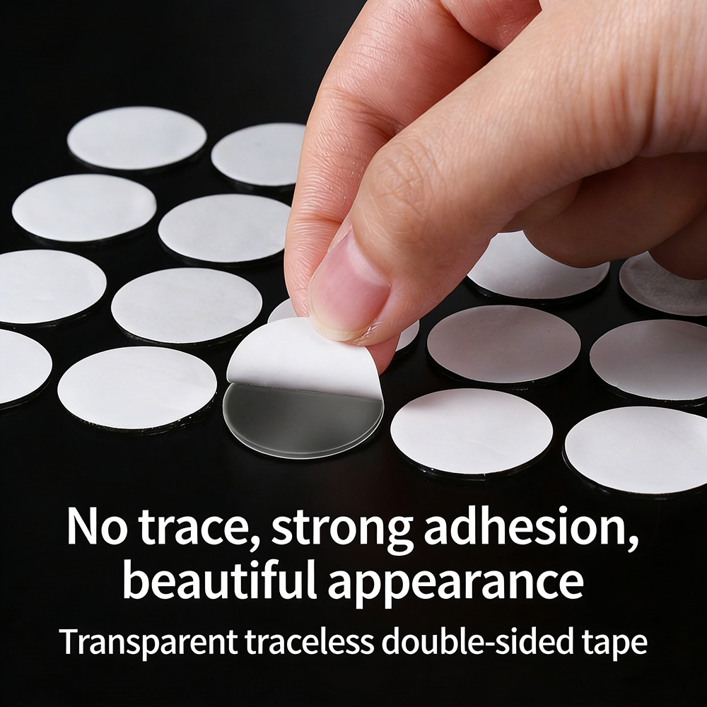 50 / 100 Chiếc Trong Suốt Tròn Hai Mặt Băng Dính Chấm Chống Thấm Nước Traceless Acrylic Keo Dán Trẻ Em Đồ Chơi DIY