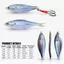 TOPTOOLCX Konosirus Kim Loại Jig, Hành Động Thực Tế 10g 20g Jig Rơi Chậm, Thiết Kế Chuyên Nghiệp Kim Loại Tốc Độ Bắt Cao Jigging Mồi Dụ Nước Mồi