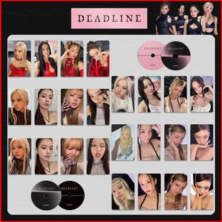 GC9 4 Cái / bộ BLACKPINK JENNIE LOMO Card 3rd MINI ALBUM DEADLINE Bưu Thiếp Bộ Sưu Tập Mực Hồng Ngoại Vi CG9