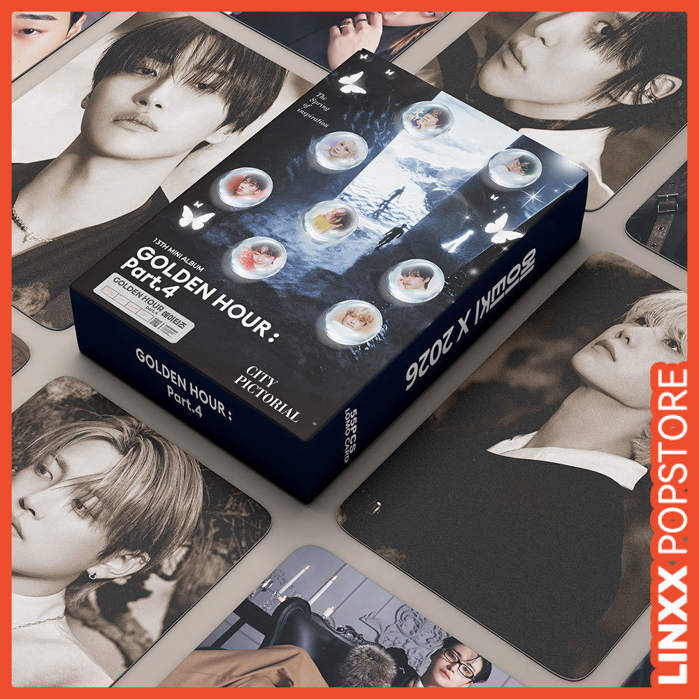 LINXX 55 CÁI ATEEZ Lomo Cards Giờ Vàng Phần 4 Series K Pop Photocard Bộ Nam Hàn Quốc Thần Tượng Quạt Sưu Tập Hàng Hóa Quà Tặng Ngày Lễ