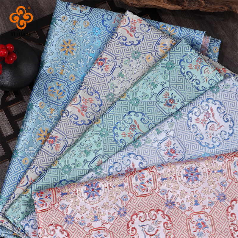 50x150cm Phong Cách Dân Tộc Thổ Cẩm Vải Satin Jacquard Lụa Satin Trang Trí Trung Quốc Cổ Trang Phục Hanfu Váy Ngựa Quần Áo