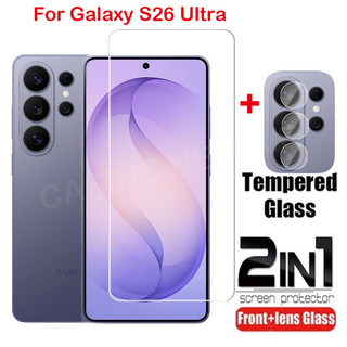 Dành Cho Samsung Galaxy S26 Ultra S25 Plus Ultra + 5G 2026 Full Cover Kính Cường Lực Mặt Trước Phim Bảo Vệ Màn Hình Mặt Sau Ống Kính Máy Ảnh Phim Bảo Vệ