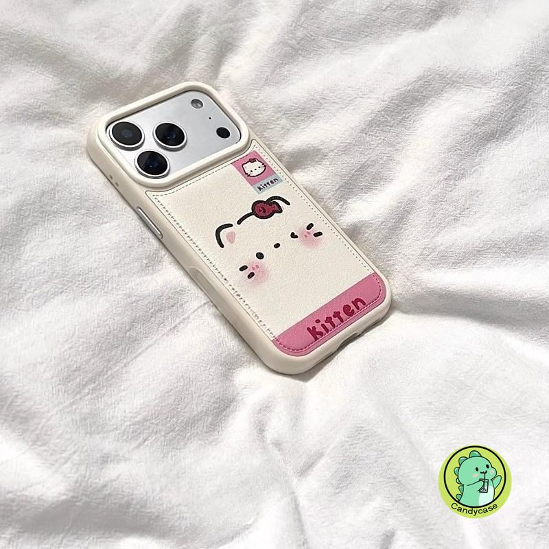Ốp Điện Thoại Mèo Kitty Dễ Thương Cho OPPO Reno 15 14 13 11 9 Pro Find X9 X8 Pro X8S Plus X7 Vỏ Da PU Hoạt Hình Mèo Con Vỏ Mềm Chống Sốc