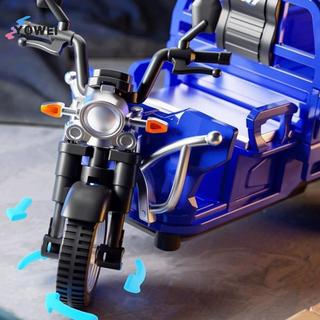 YOWEI Mô Phỏng Xe Ba Bánh Đồ Chơi Mô Hình Quán Tính Lái Xe Chuyển Phát Nhanh Xe Thực Tế Kéo Tru Diecast Đồ Chơi Trẻ Em Kéo Ba Xe Máy Bé Trai Quà Tặng VN