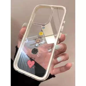 Thức ăn tình yêu cho 16 trường hợp iPhone 17Air 3 trong 1 bezel 14 13 11Pro