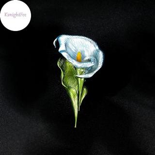 K2nightFee Pretty Lily Flower Trâm Cài Nữ Unisex 4 Màu Men Cây Dự Tiệc Văn Phòng Cài Áo Quà Tặng VN