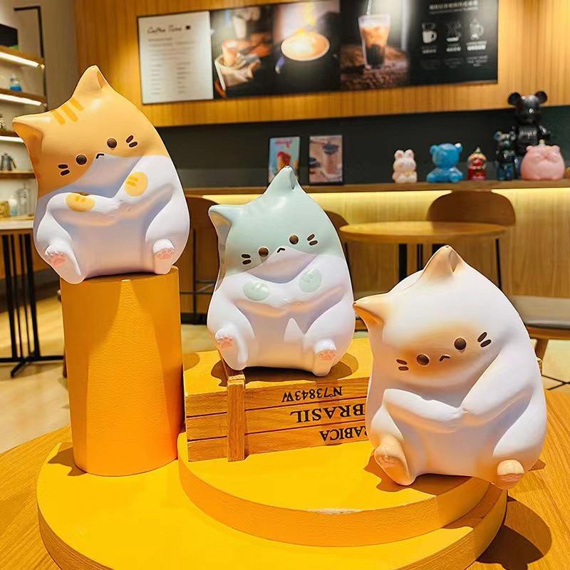 ECK Mèo Mới Giảm Căng Thẳng Squishy Đồ Chơi PU Chậm Bóp Antistress Bóng Hoạt Hình Bàn Đồ Trang Trí Squishy Giảm Căng Thẳng Đồ Chơi HOT