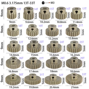 Gear M0.6 Khuôn 3.175 Lỗ 13-33T 7075 Hợp Kim Nhôm Oxy Cứng 1 / 10 Leo Núi Giảm Động Cơ MW9R