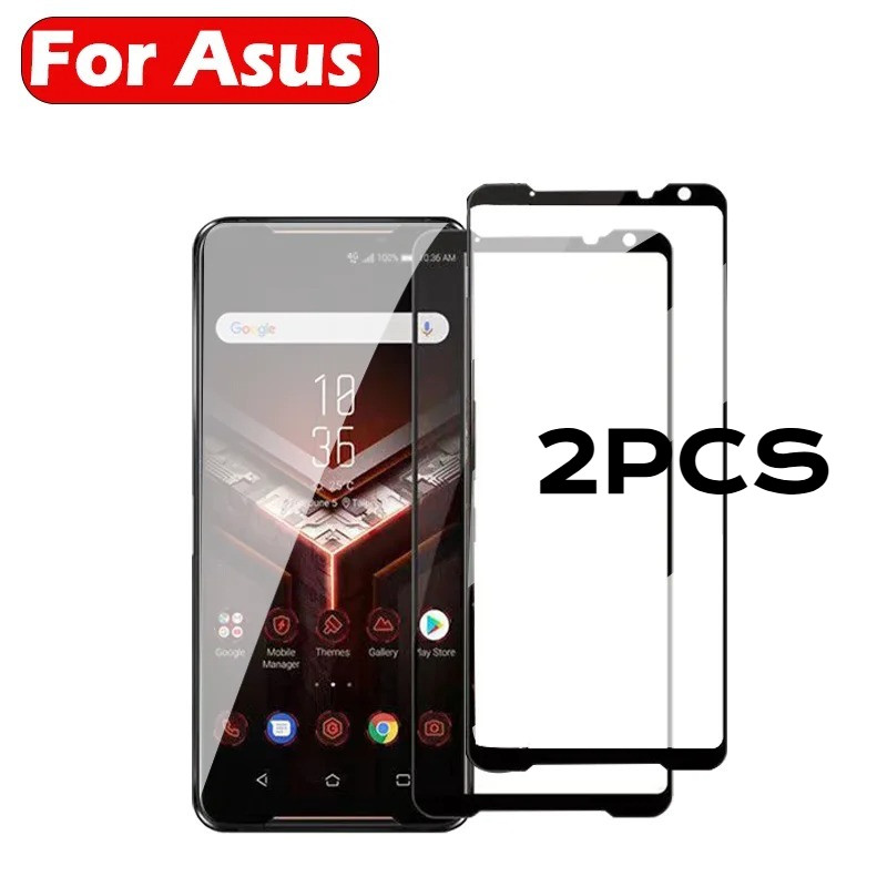 2 Chiếc Kính Cường Lực Trong Suốt Viền Đen Cho Asus ROG Phone 9 Pro/9 FE/9/8 Pro HD Bảo Vệ Màn Hình Chống Gián Điệp