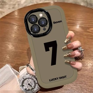 Ốp lưng IPhone 17 16 15 14 13 12 11 Pro Max XRXSMax 78 Plus Số 7 Puff Couple Case